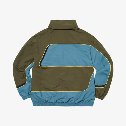 Supreme S Paneled Track Jacket Olive (FW21) - SOLE SERIOUSS (2)