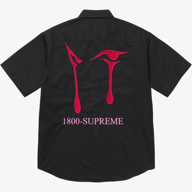 Supreme S/S 'AOI Eyes' Work Shirt Black (FW24) - SOLE SERIOUSS (1)