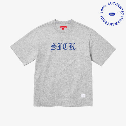 Supreme 'Sick' S/S Short Sleeve Top Heather Grey (SS24) | SOLE SERIOUSS [1]