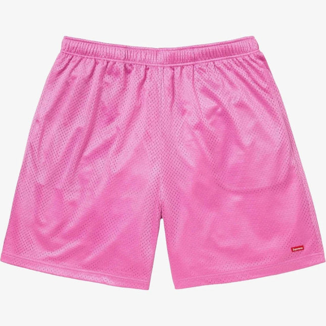 Supreme 'Small Box' Baggy Mesh Short Pink (SS24) - SOLE SERIOUSS (1)