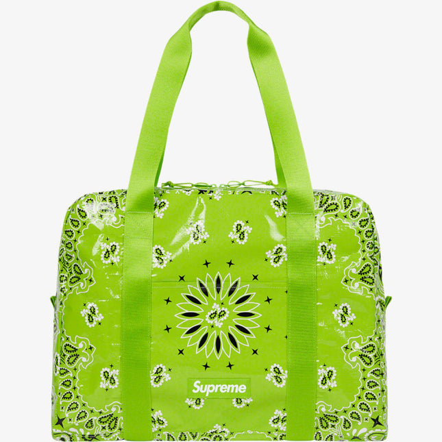 Supreme Small Duffle Bag 'Bandana Tarp' Lime (SS21) - SOLE SERIOUSS (1)