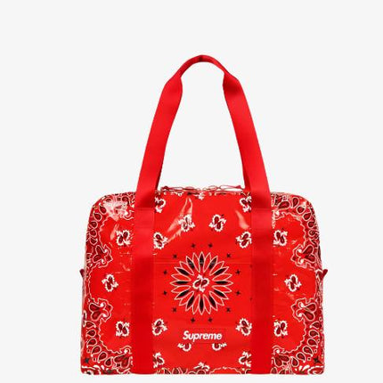 Supreme Small Duffle Bag 'Bandana Tarp' Red (SS21) - SOLE SERIOUSS (1)