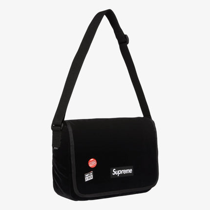 Supreme Small Velvet Messenger Bag Black (FW25) | SOLE SERIOUSS [2]