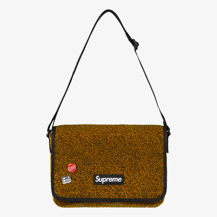 Supreme Small Velvet Messenger Bag Tan Leopard (FW25) | SOLE SERIOUSS [1]