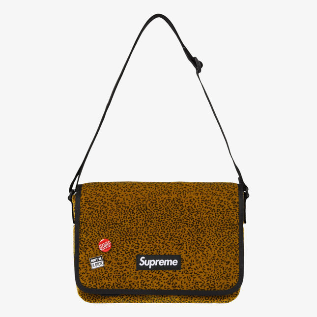 Supreme Small Velvet Messenger Bag Tan Leopard (FW25) | SOLE SERIOUSS [1]