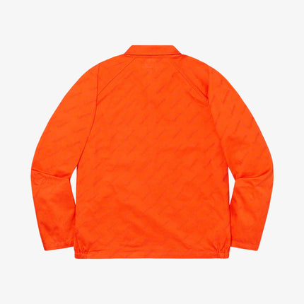 Supreme Snap Front Twill Jacket 'Jacquard Logos' Orange (FW19) - SOLE SERIOUSS (2)