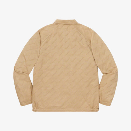 Supreme Snap Front Twill Jacket 'Jacquard Logos' Tan (FW19) - SOLE SERIOUSS (2)