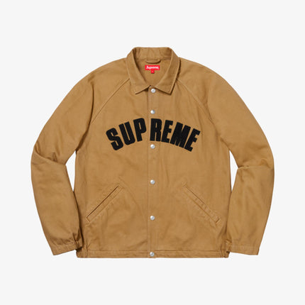 Supreme Snap Front Twill Jacket Light Gold FW18 - SOLE SERIOUSS (1)