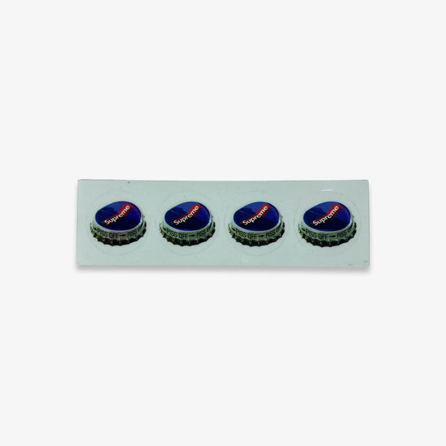 Supreme Sticker 'Bottle Caps' Blue (FW18) | SOLE SERIOUSS [1]