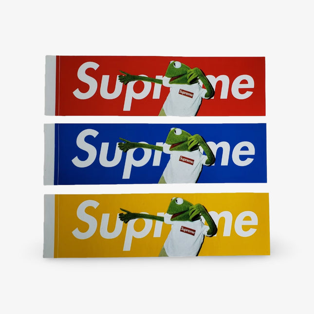 Supreme Sticker 'Box Logo Kermit The Frog' (Set of 3) Red / Blue / Yellow 2008 - SOLE SERIOUSS (1)