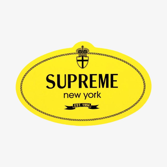 Supreme Sticker 'Crest' Yellow (FW24) - SOLE SERIOUSS (1)