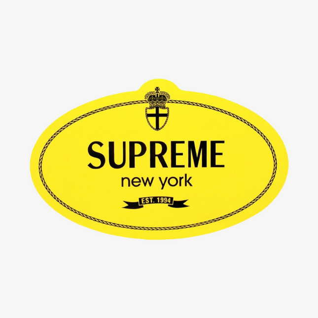 Supreme Sticker 'Crest' Yellow (FW24) - SOLE SERIOUSS (1)