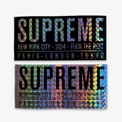 Supreme Sticker 'F*ck the Rest' (Set of 2) Black Prism / Silver Prism (SS24) | SOLE SERIOUSS [1]