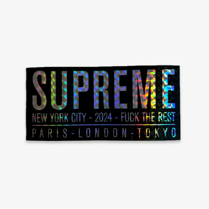 Supreme Sticker 'F*ck the Rest' (Set of 2) Black Prism / Silver Prism (SS24) | SOLE SERIOUSS [2]