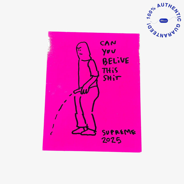 Supreme Sticker 'Mark Gonz: Piss / Can You Believe this Sh*t' Fuchsia (SS25) | SOLE SERIOUSS [1]