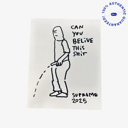 Supreme Sticker 'Mark Gonz: Piss / Can You Believe this Sh*t' White (SS25) | SOLE SERIOUSS [1]