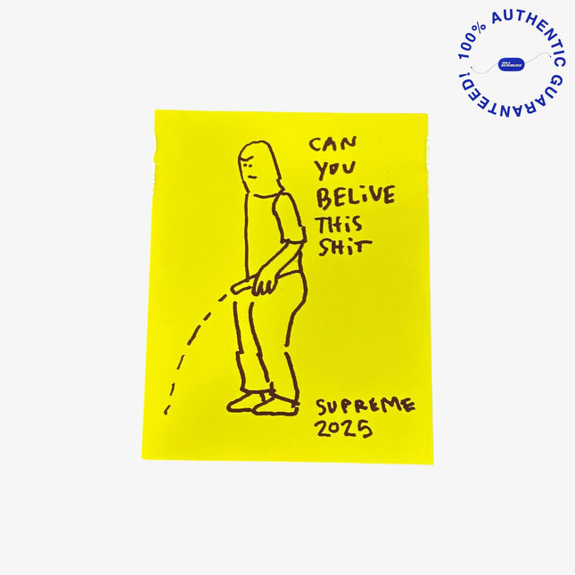 Supreme Sticker 'Mark Gonz: Piss / Can You Believe this Sh*t' Yellow (SS25) | SOLE SERIOUSS [1]