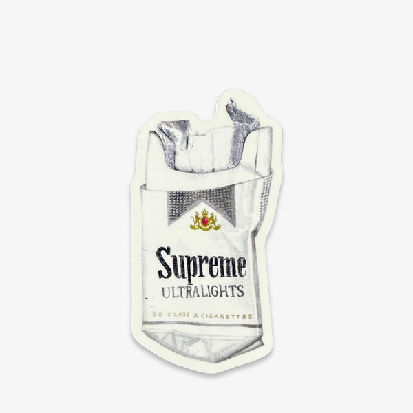 Supreme Sticker 'Trash Ultralights Cigarettes' Ash Grey (SS23)