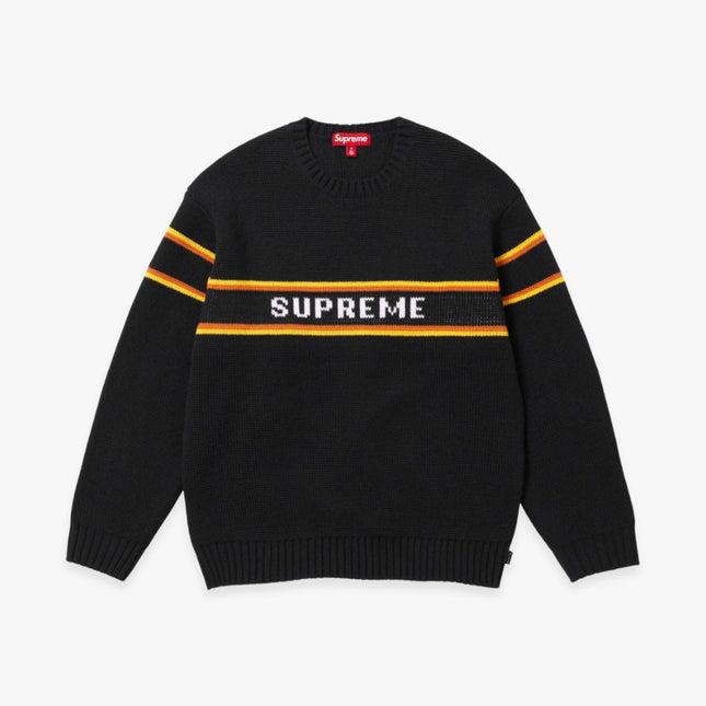 Supreme Sweater 'Chest Stripe' Black (FW23) - SOLE SERIOUSS (1)