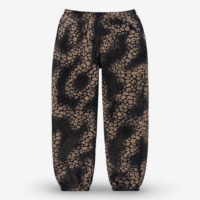 Supreme Sweatpant 'Bleached Leopard' Black (FW21) - SOLE SERIOUSS (1)