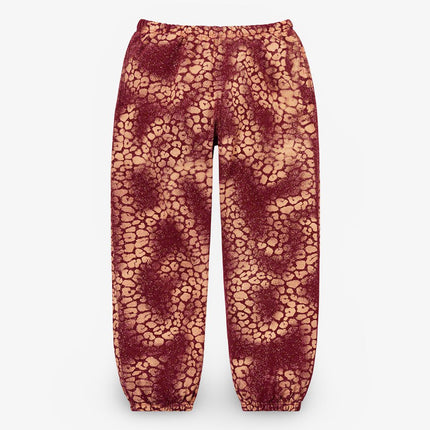 Supreme Sweatpant 'Bleached Leopard' Cardinal (FW21) - SOLE SERIOUSS (1)