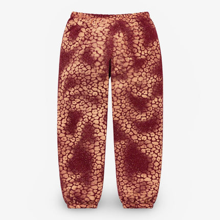 Supreme Sweatpant 'Bleached Leopard' Cardinal (FW21) - SOLE SERIOUSS (2)