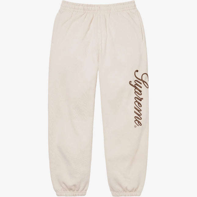 Supreme Sweatpant 'Embroidered Script' Stone (FW24) | SOLE SERIOUSS [1]