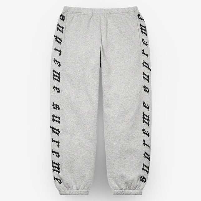 Supreme Sweatpant 'Raised Embroidery' Heather Grey (FW21) - SOLE SERIOUSS (1)