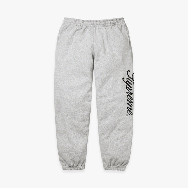 Supreme Sweatpant 'Raised Script' Heather Grey (FW23) - SOLE SERIOUSS (1)