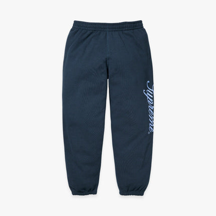 Supreme Sweatpant 'Raised Script' Navy (FW23) - SOLE SERIOUSS (1)