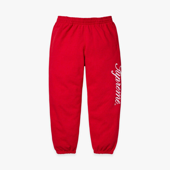 Supreme Sweatpant 'Raised Script' Red (FW23) - SOLE SERIOUSS (1)