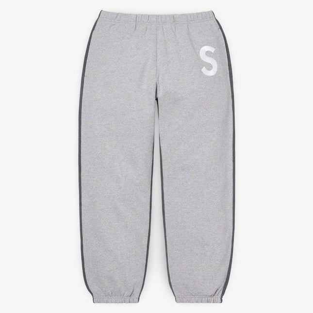 Supreme Sweatpant 'S Logo Split' Heather Grey (FW21) - SOLE SERIOUSS (1)