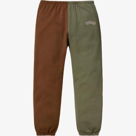 Supreme Sweatpant 'Split' Brown / Olive (FW18) - SOLE SERIOUSS (1)