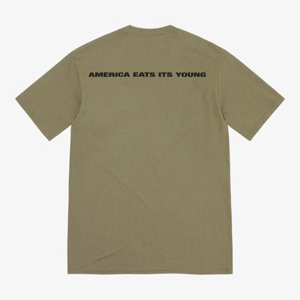 Supreme Tee 'America Eats Its Young' Light Olive (FW21) - SOLE SERIOUSS (2)