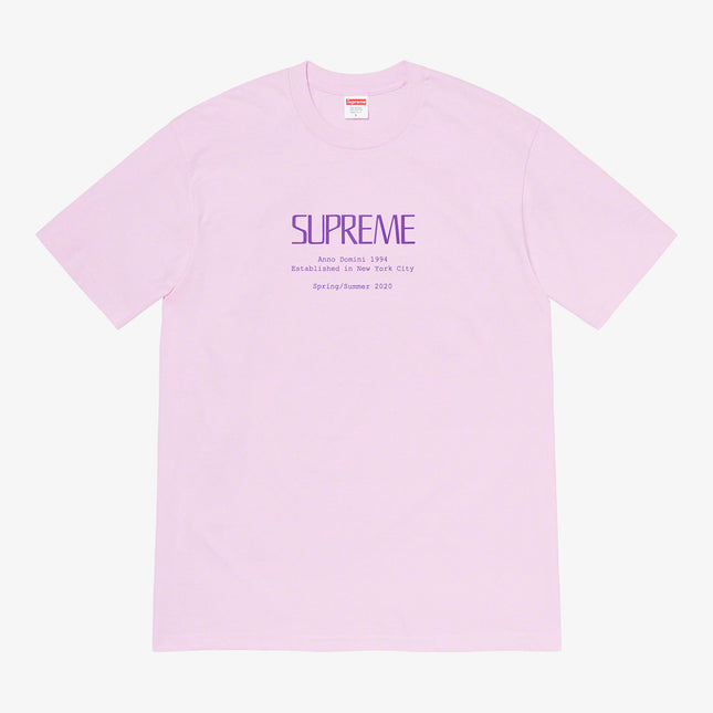 Supreme Tee 'Anno Domini' Light Purple (SS20) - SOLE SERIOUSS (1)