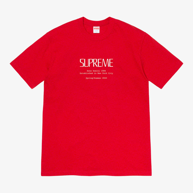 Supreme Tee 'Anno Domini' Red (SS20) - SOLE SERIOUSS (1)