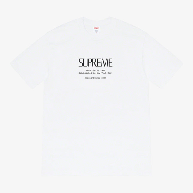 Supreme Tee 'Anno Domini' White (SS20) - SOLE SERIOUSS (1)