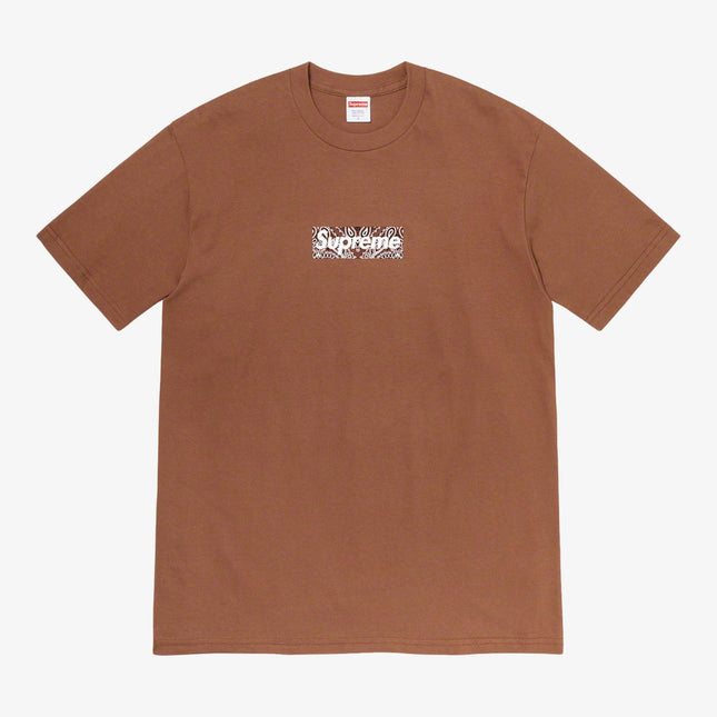 Supreme Tee 'Bandana Box Logo' Brown (FW19) - SOLE SERIOUSS (1)