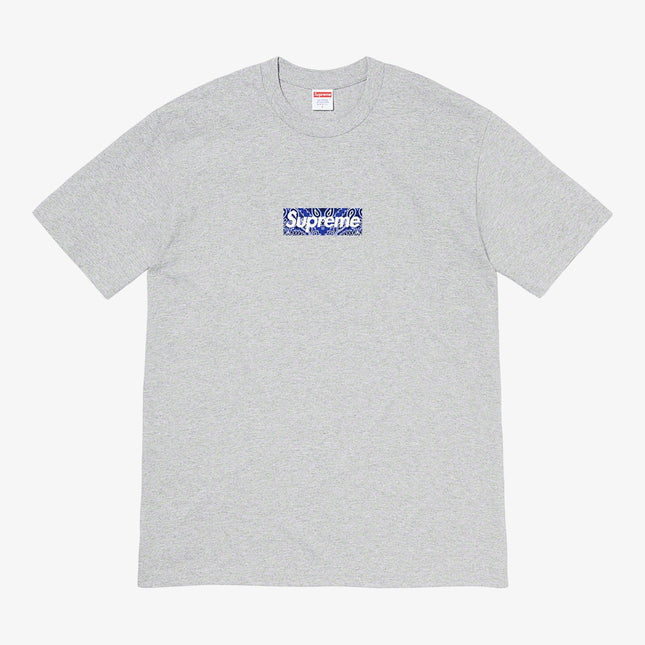 Supreme Tee 'Bandana Box Logo' Heather Grey (FW19) - SOLE SERIOUSS (1)