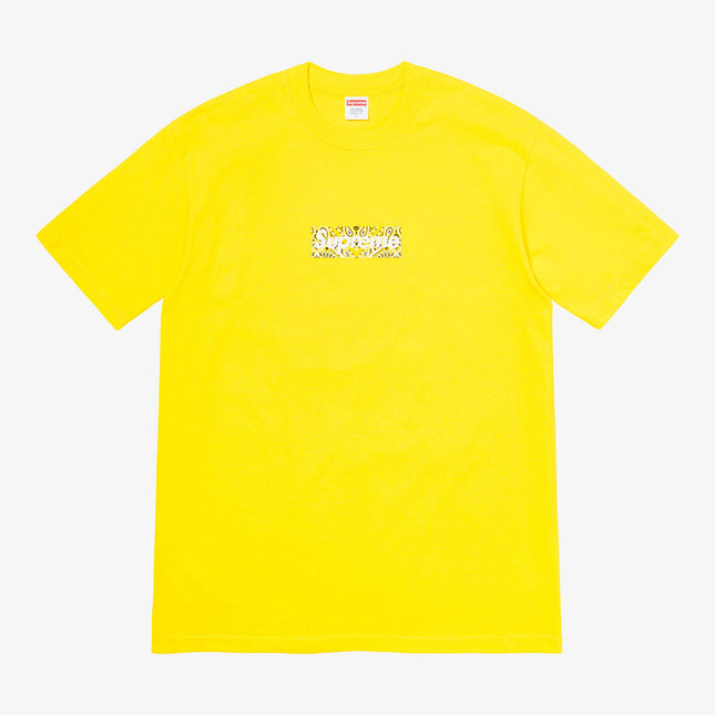 Supreme Tee 'Bandana Box Logo' Yellow (FW19) - SOLE SERIOUSS (1)