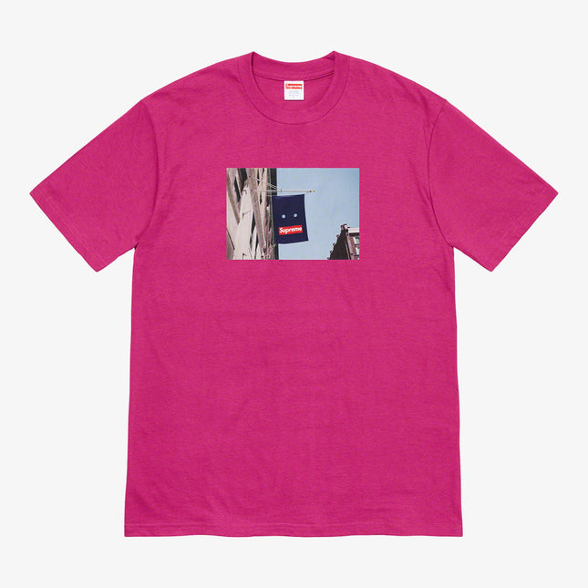 Supreme Tee 'Banner' Magenta (FW19) - SOLE SERIOUSS (1)