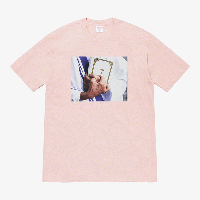 Supreme Tee 'Bible' Heather Light Pink (FW19) - SOLE SERIOUSS (1)