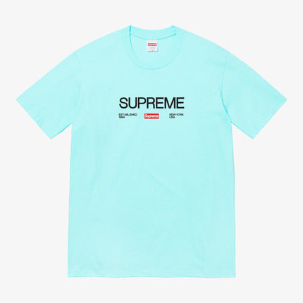 Supreme Tee 'Est. 1994' Turquoise (FW21) - SOLE SERIOUSS (1)