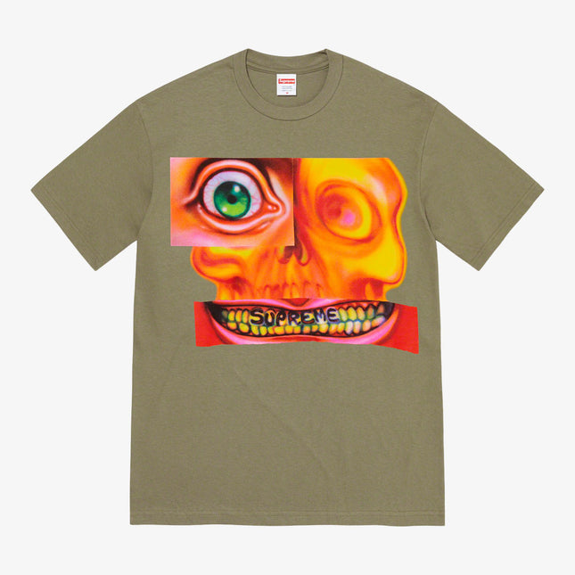 Supreme Tee 'Face' Light Olive (FW21) - SOLE SERIOUSS (1)