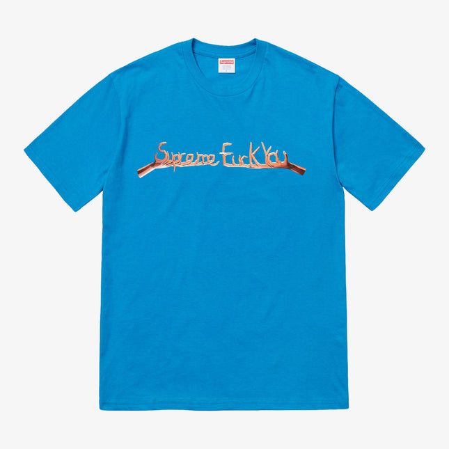 Supreme Tee 'Fuck You' Bright Blue (FW18) - SOLE SERIOUSS (1)