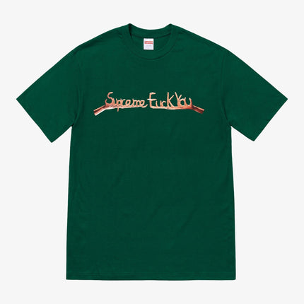 Supreme Tee 'Fuck You' Dark Green (FW18) - SOLE SERIOUSS (1)