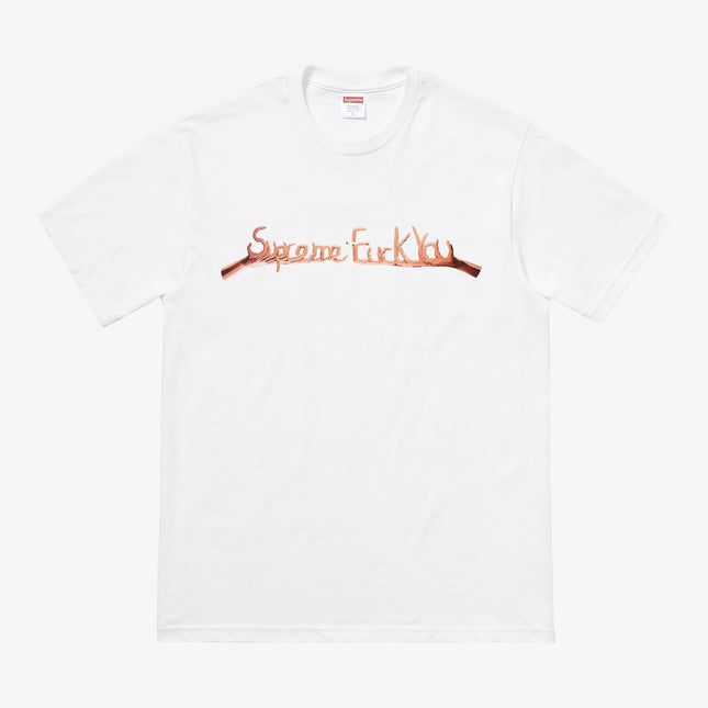 Supreme Tee 'Fuck You' White (FW18) - SOLE SERIOUSS (1)