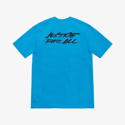 Supreme Tee 'Futura Logo' Tee Bright Slate (FW20) - SOLE SERIOUSS (2)