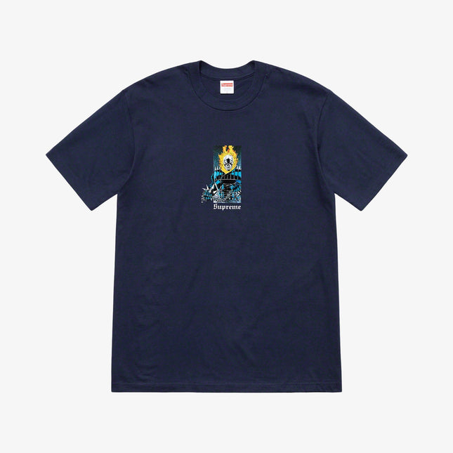 Supreme Tee 'Ghost Rider' Navy (SS19) - SOLE SERIOUSS (1)