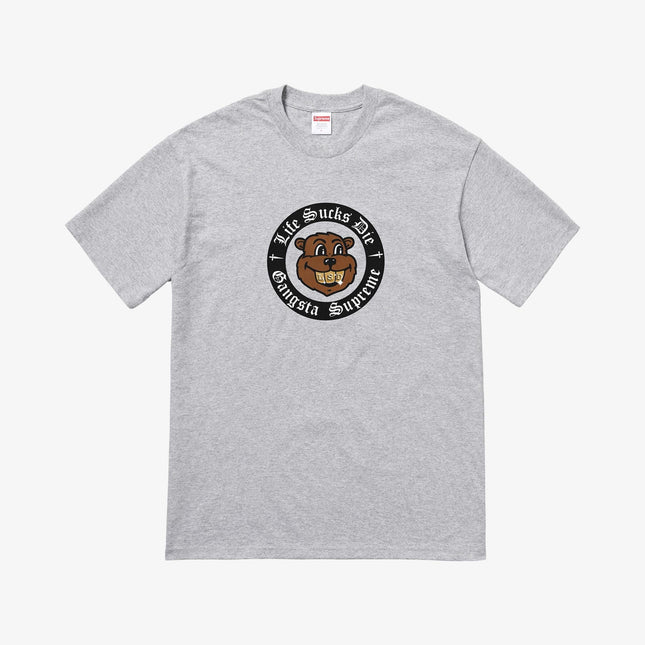 Supreme Tee 'Life Sucks Die' Heather Grey (FW18) - SOLE SERIOUSS (1)